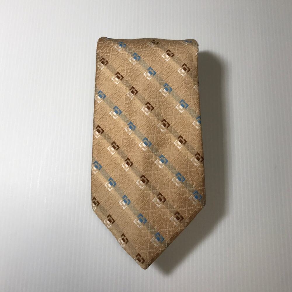 Cabot Royale Vintage Geometric Striped Necktie